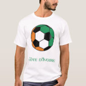 Cote D IvoireのワールドカップのサッカーのTシャツ Tシャツ (正面)