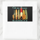 Côte des Basques Biarritz 長方形シール (バッグ)