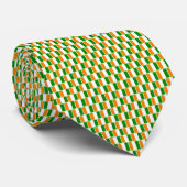 Cote d'Ivoire Flag Brick Pattern ネクタイ (ロール)