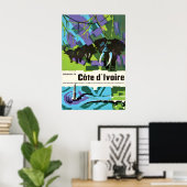 Côte d'Ivoire Travel Poster Vintage West Africa ポスター (ホームオフィス)