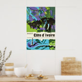 Côte d'Ivoire Travel Poster Vintage West Africa ポスター (キッチン)