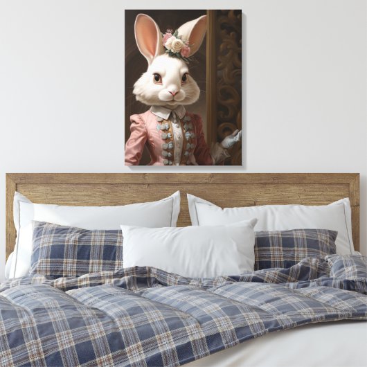 Cotillion Bunny キャンバスプリント (インサイチュ (寝室))