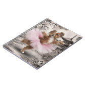 Coton de Tuléar Ballerina in Chinese Temple Ink ノートブック (左側)