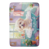 Coton de Tulear Bath Time Fluffy Bathroom Decor バスマット (正面縦)