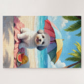 Coton de Tulear Beach Relax Scene ジグソーパズル (横)