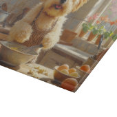 Coton de Tulear Cooking in Kitchen カッティングボード (角)