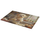 Coton de Tulear Cooking in Kitchen カッティングボード (角)