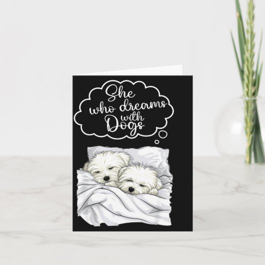 Coton De Tulear Dog Nightgown Pajama  カード (正面)