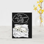 Coton De Tulear Dog Nightgown Pajama  カード (黄色い花)