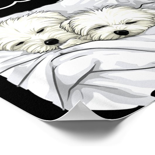 Coton De Tulear Dog Nightgown Pajama  ポスター (角)