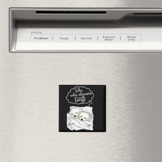 Coton De Tulear Dog Nightgown Pajama  マグネット (インサイチュ (食洗機))