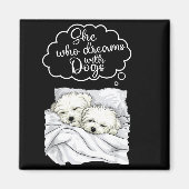 Coton De Tulear Dog Nightgown Pajama  マグネット (正面)