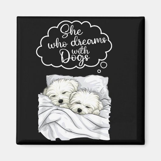 Coton De Tulear Dog Nightgown Pajama  マグネット (正面)