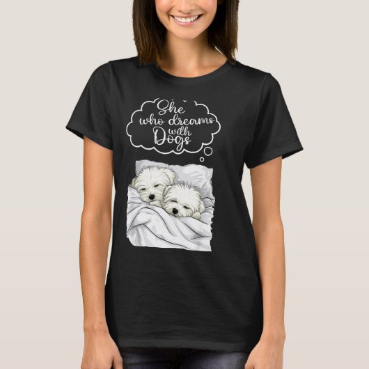 Coton De Tulear Dog Nightgown Pajama  Tシャツ (正面)