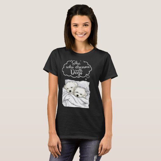 Coton De Tulear Dog Nightgown Pajama  Tシャツ (正面フル)