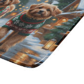 Coton De Tulear Dogs Christmas Snow Holiday カッティングボード (角)