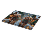 Coton De Tulear Dogs Christmas Snow Holiday カッティングボード (角)