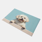 Coton de Tulear Doormat Art ドアマット (アングル)