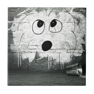 Coton de Tulear Graffitiの芸術 タイル