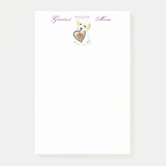 Coton de Tulear Heartのお母さん ポストイット (正面)