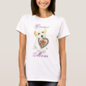 Coton de Tulear Heartのお母さん Tシャツ (正面)