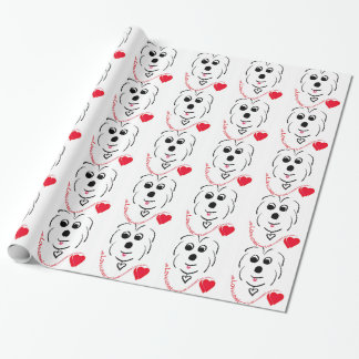Coton de Tulear Love ラッピングペーパー