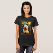 Coton De Tulear Painting Sunflower Flower Mom Wome Tシャツ (正面フル)