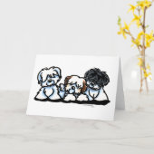 Coton De Tulear Trio カード (黄色い花)