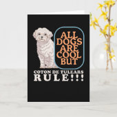 Coton de Tulears Rule Coton de Tulear カード (黄色い花)