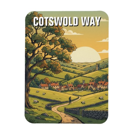 Cotswold Way England Travel マグネット (縦)