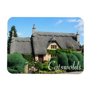 Cotswoldsのわらぶき屋根のコテッジ マグネット