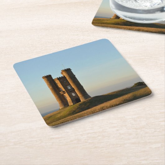 Cotswoldsのコースターのブロードウェイタワー スクエアペーパーコースター (アングル)