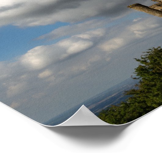 Cotswolesポスターのブロードウェイ塔の上の雲 ポスター (角)