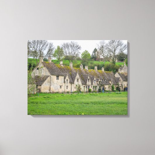 Cotswoles Bibury Arlington行ビューのキャンバス印刷 キャンバスプリント (正面)