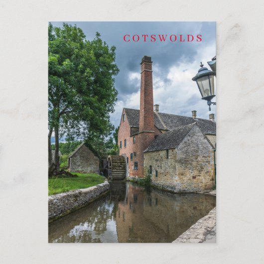Cotswoles Lower Slater Watermillビューポストカード ポストカード (正面)