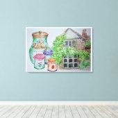 Cotswoles Waterカラー絵画のキャンバス印刷 キャンバスプリント (インサイチュ (ウッドフロア))