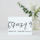 Cott Vesp F.13 Henry VIIIのサイン ポストカード (スタンド正面)