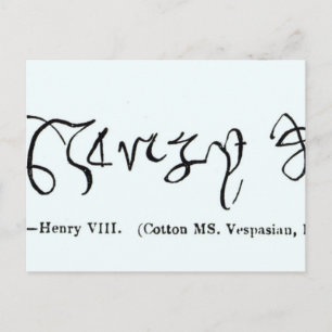 Cott Vesp F.13 Henry VIIIのサイン ポストカード