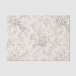 Cottage Blush Blue Floral Pattern 薄葉紙