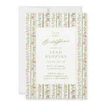 cottage core sweet flowers bridal shower rsvp