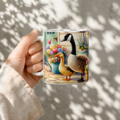 Cottage Garden Geese Spring Illustration コーヒーマグカップ