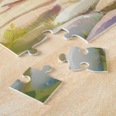 Cottage Garden Geese Spring Illustration ジグソーパズル (側面)