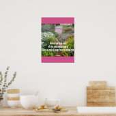 Cottage Garden Love Floral Flowers Poster ポスター (キッチン)