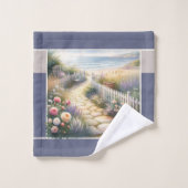 Cottage Garden Path to the Sea バスタオルセット (ウォッシュタオル)