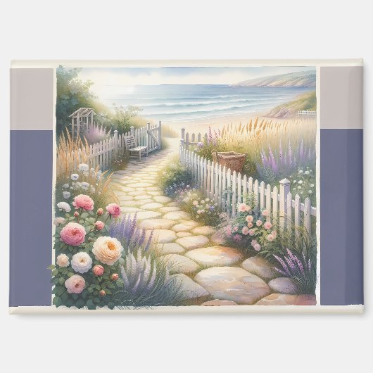 Cottage Garden Path to the Sea マグネット (正面)