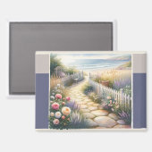 Cottage Garden Path to the Sea マグネット (正面/裏面)