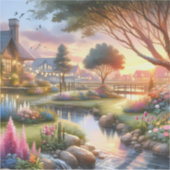 Cottage Garden Stream at Sunset シール (正面)
