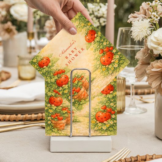 Cottage Garden Tomato Baby Shower スタンダードカクテルナプキン