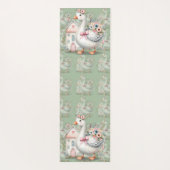 Cottage Goose Floral House Scene ヨガマット (裏面)