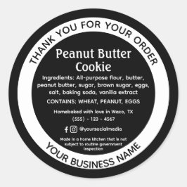 Cottage Law Food Ingredient Contact Detail Sticker ラウンドシール